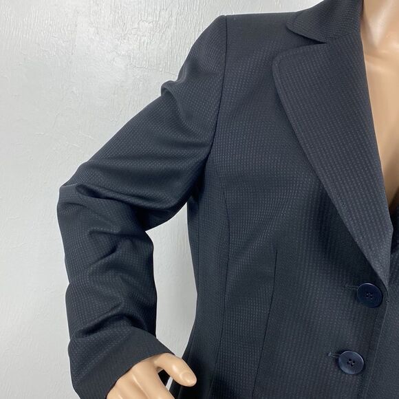 Santorelli black three button closure blazer jacket size 8 - Picture 2 of 8